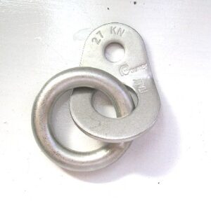 Piastrina inox wing con anello