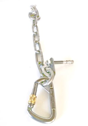 Sosta Kinobi inox con moschettone MAXI-Ghiera Tasselli inclusi