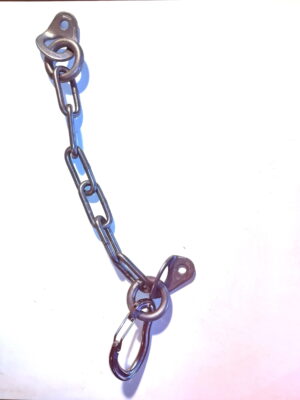 sosta Kinobi inox con moschettone micro Tasselli inclusi